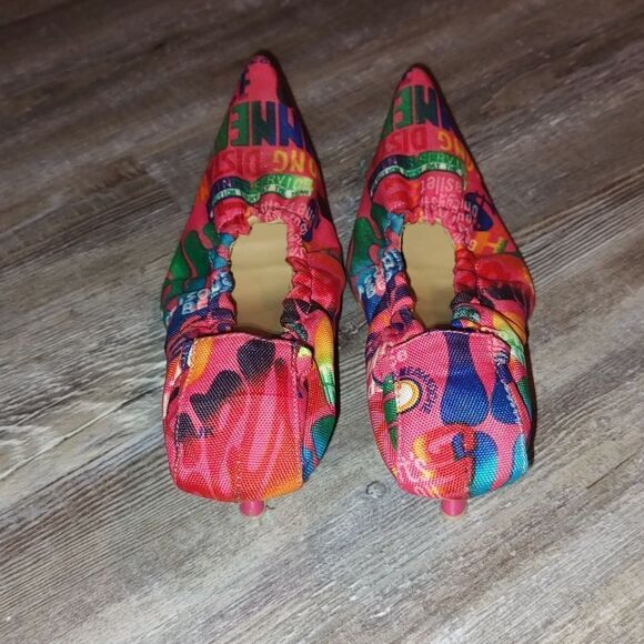 Click multicolor graphic  pinted toe heels   Sz  7.5 - Picture 4 of 8